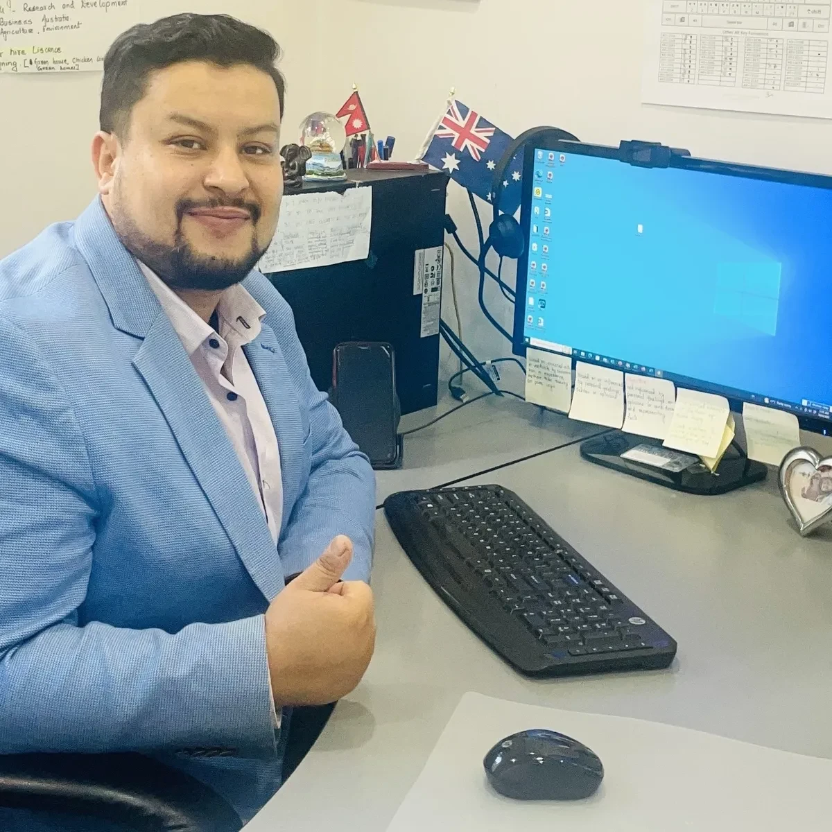 CISP's CEO and founder at his desk in the office